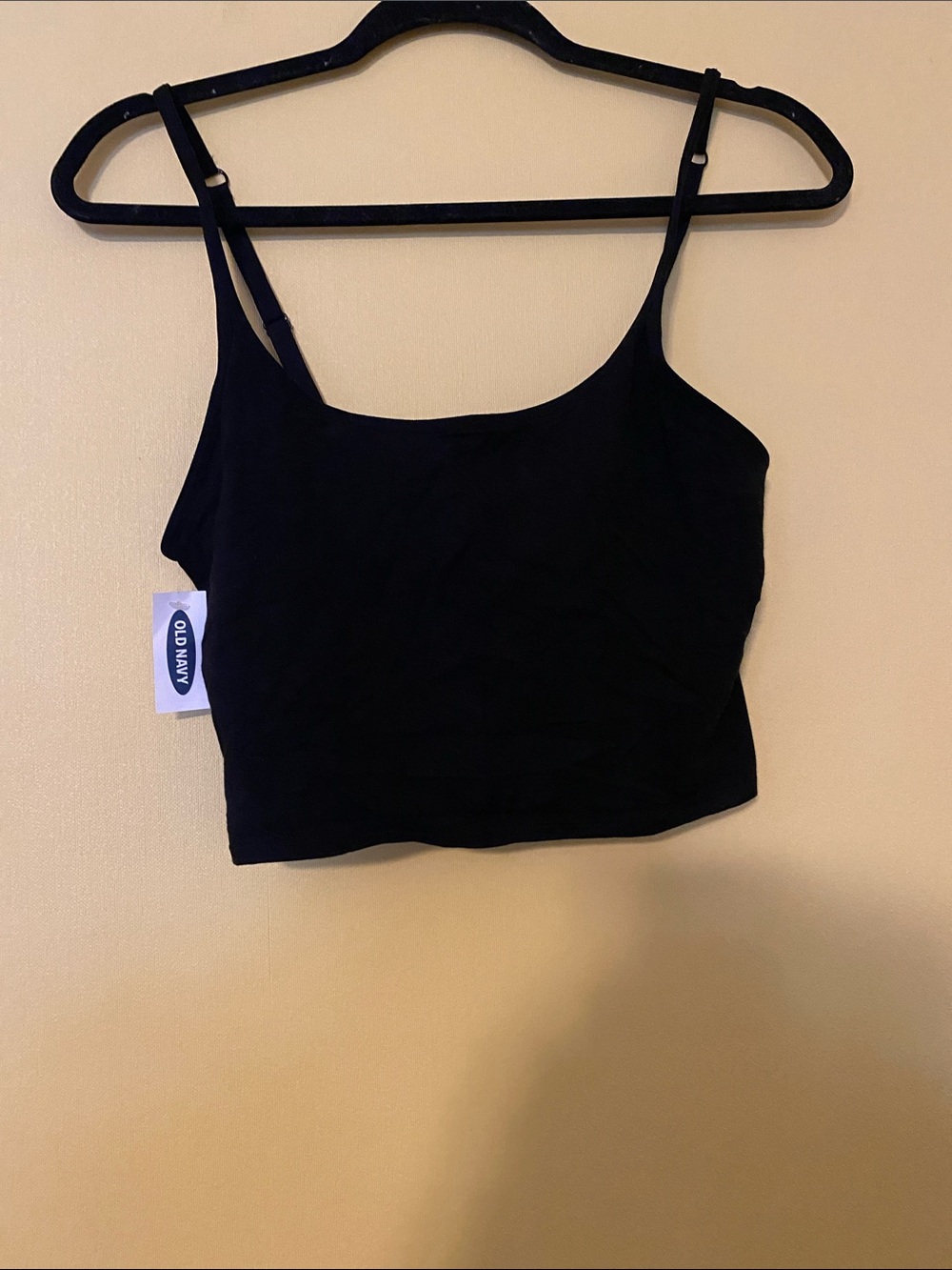 Old Navy Black Cropped Cami with Adjustable Straps
